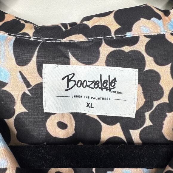 NEW Boozelele Men's Funky Flower Print 100% Cotton Cuban Collar Shirt Size XL - Picture 6 of 7